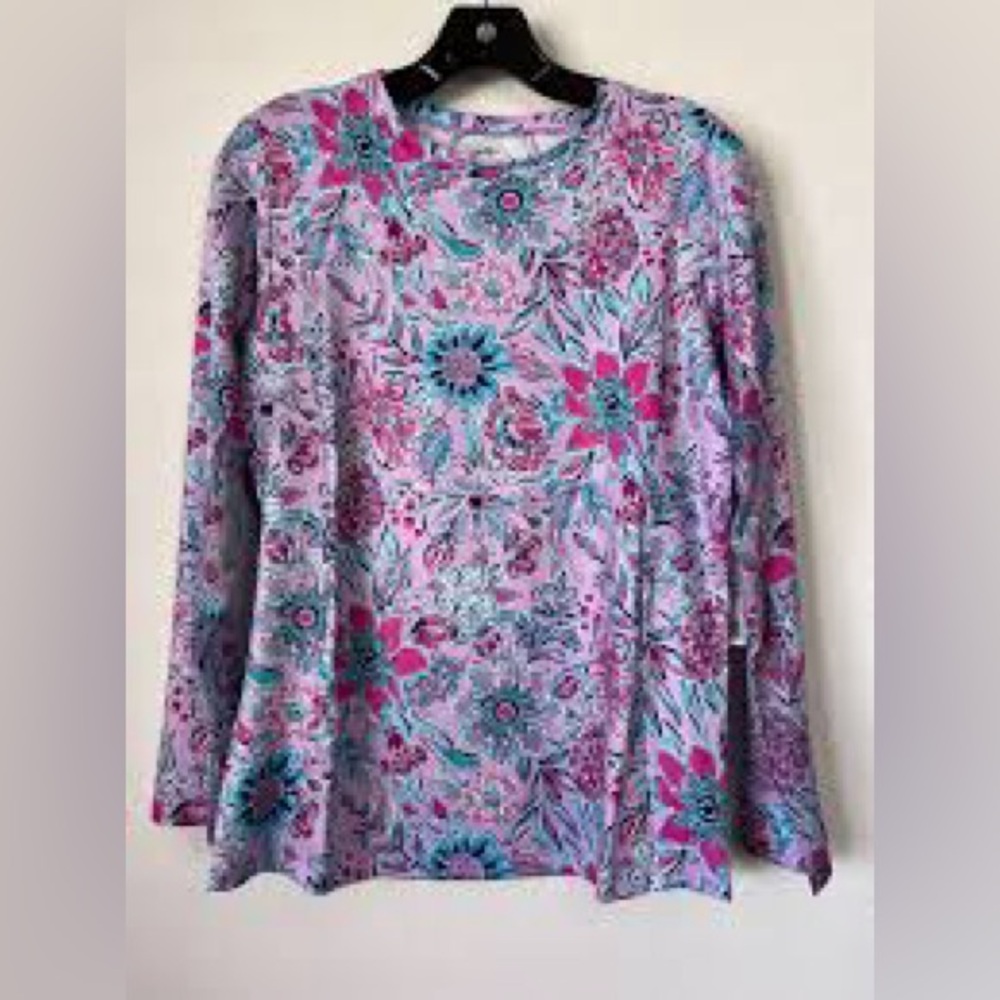 Golf/Tennis Gottex Upf 50+  Long Sleeve Vented Shirt Sz M pickle ball athletic